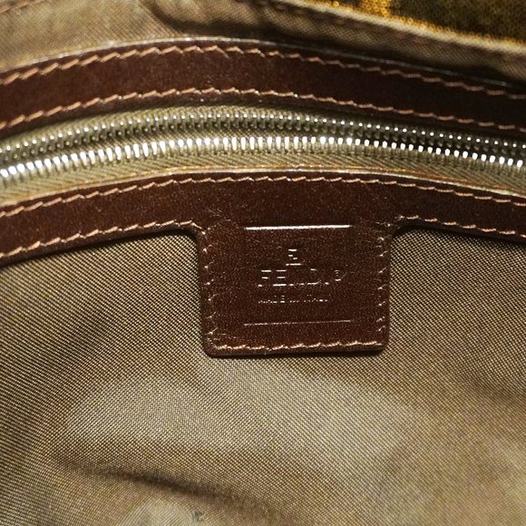 FENDI[3zc3916] Auth  Handbag Zucca Nylon Canvas Brown Silver metal - Picture 5 of 7